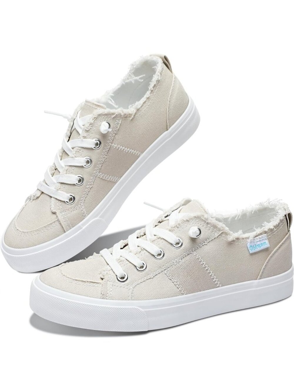 Women's Beige Color Washed Leopard Canvas Slip On Casual Cotton Sneakers